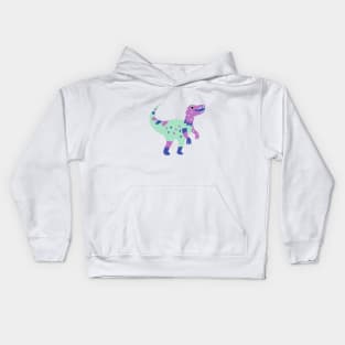 Cartoon Velociraptor Kids Hoodie